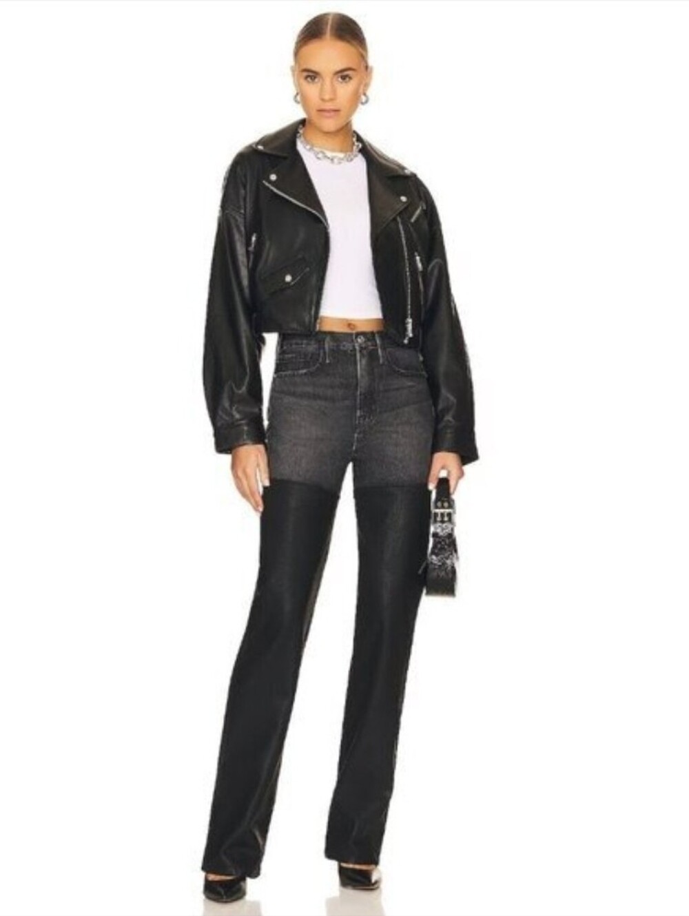 Frame Le Jane Midnight Mix Coated Black Jean sizs 25